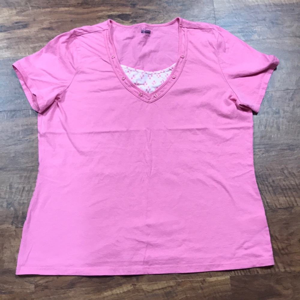 Basic Editions Size XXL Pink Tee